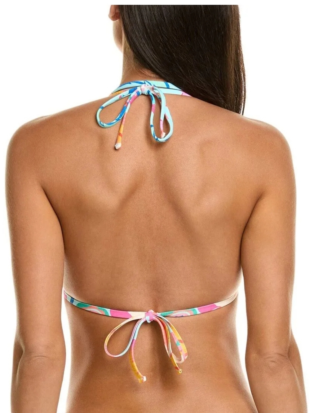 La Blanca Coral Tie-Side Bikini Bottoms with Multicolor Floral Halter Top 12 NWT - Picture 3 of 11